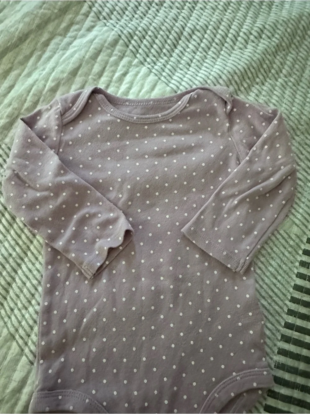 Carter's Long-Sleeve One-Piece Bodysuits - Lavender & Dusty Pink